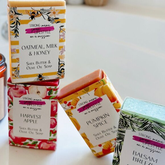 Shea Butter, Olive Oil Blend Luxury Hydrating Handmade Hand Crafted Body Soaps - Picture 3 of 4